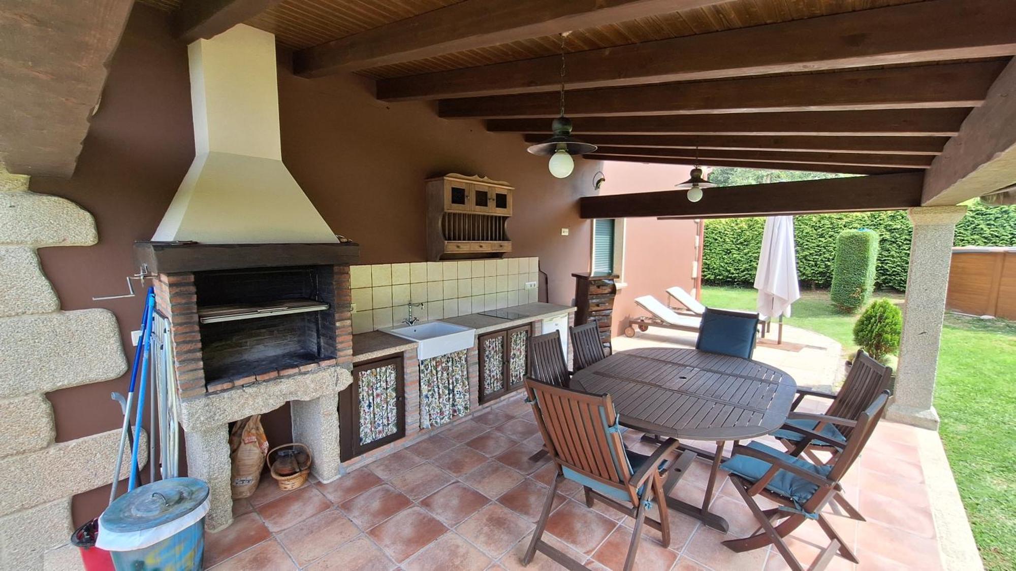 Chalet Rural 400 M Playa Piscina Barbacoa Chimenea Bueu Exteriör bild