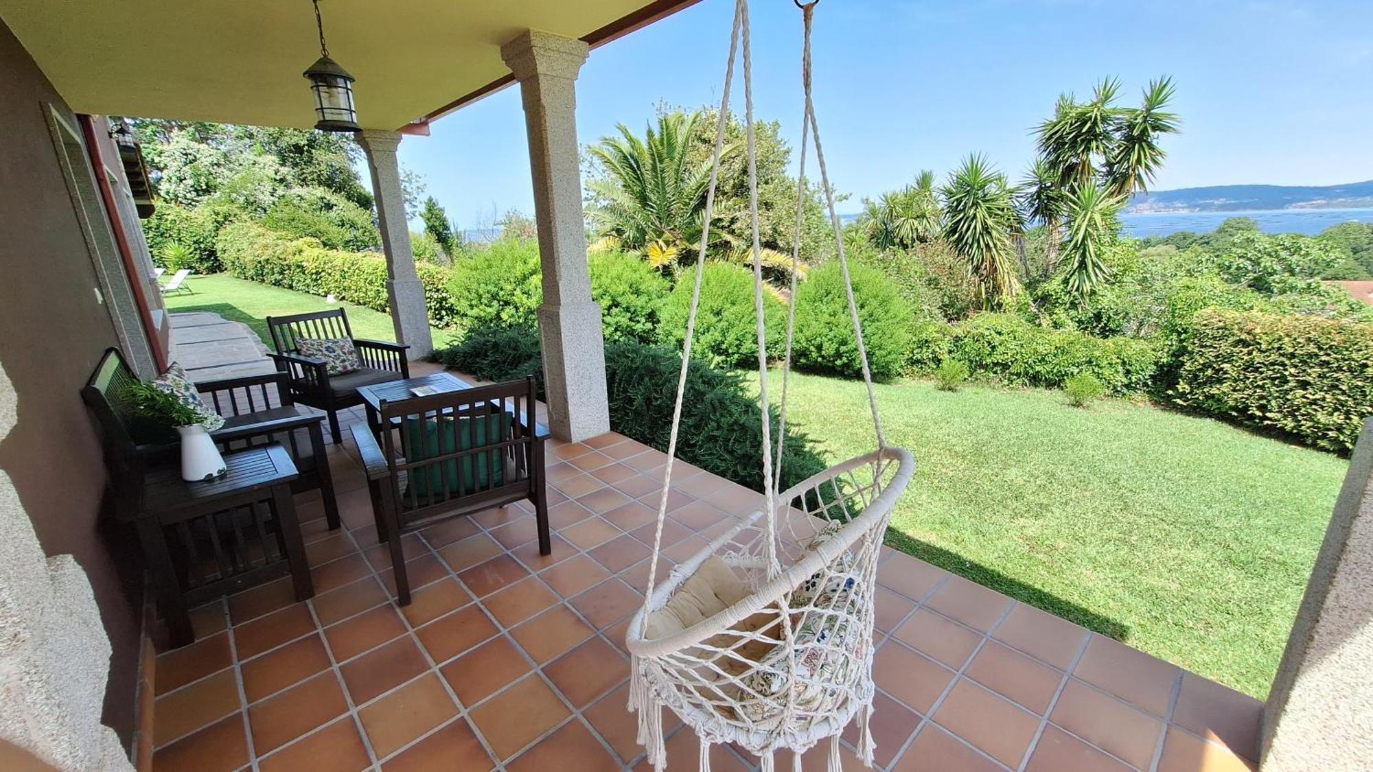 Chalet Rural 400 M Playa Piscina Barbacoa Chimenea Bueu Exteriör bild